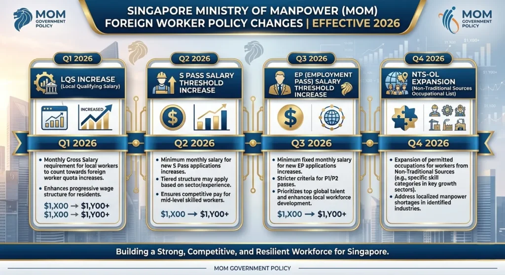 Key MOM foreign worker rules and policy changes Singapore 2026 summary