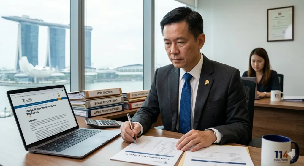 Singapore employer reviewing MOM foreign worker rules and compliance obligations 2026